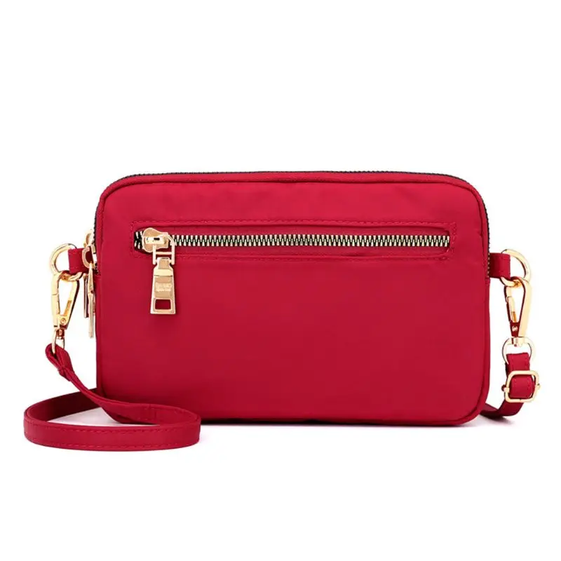 THINKTHENDO нейлоновые маленькие сумки через плечо водонепроницаемые сумки на плечи для сотового телефона кошелек сумка для женщин - Цвет: Red
