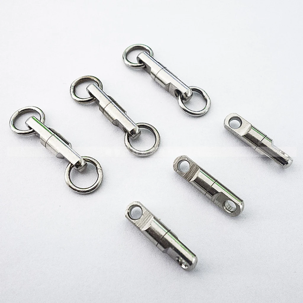 

10Pcs/set Copper Column Type Rotary Ring Bearing Swivels Hook Lure Connector Fishing Bearing Swivels Heavy Duty Swivel