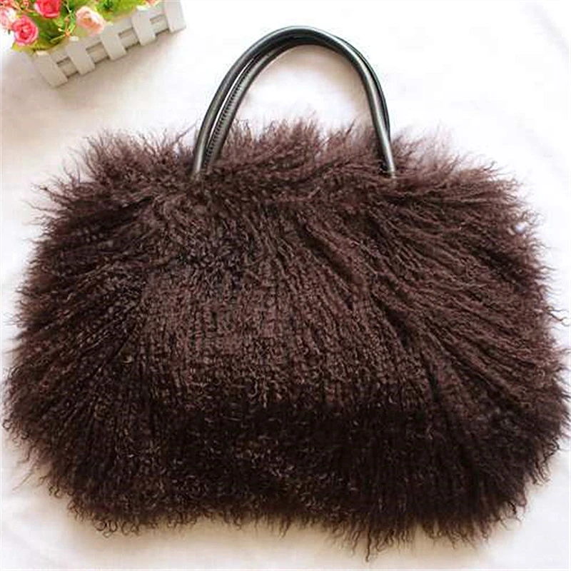 mongolian fur handbag