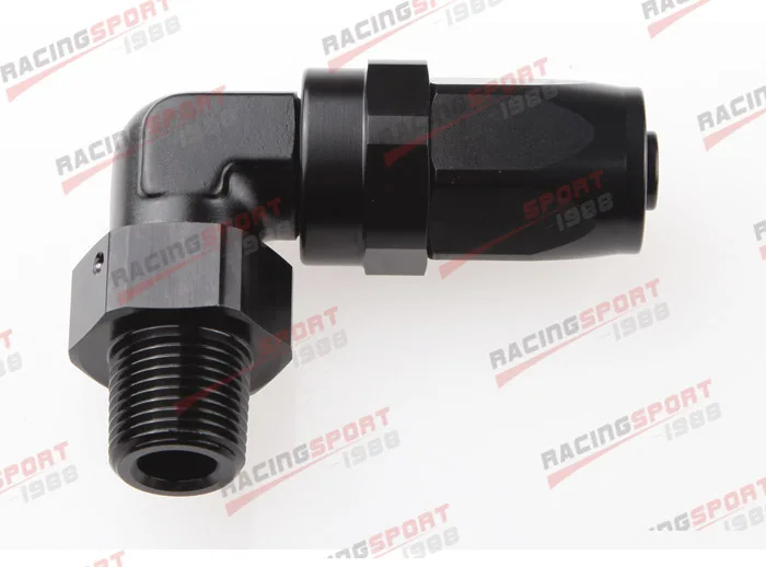 

-8 AN8 AN -8 to 3/8" NPT 90 Degree Swivel Hose End Fitting Adaptor