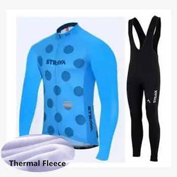 

2019 New Winter Thermal Fleece Men Bicycle Cycling Long Sleeve Jersey Clothing Pro Team Outdoor MTB Bike Bib Pants Set K022110