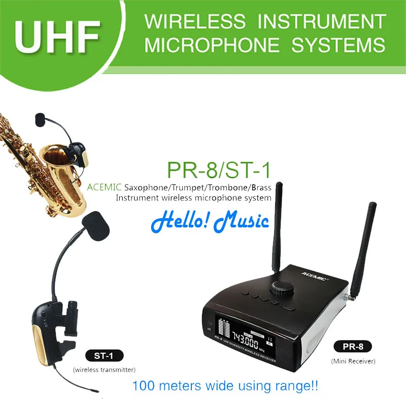 

Wireless Saxophone Microphone System PR-8 ST-1