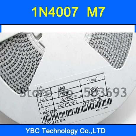 1000 шт./лот 1N4007 IN4007 4007 выпрямительный диод M7 SMD кремниевый диод|in4007 rectifier diode|diode