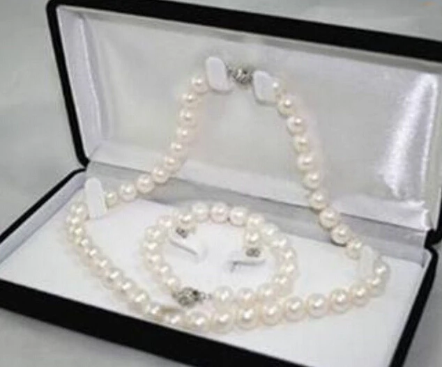 

Free shipping 582 White Akoya Cultured Pearl Necklace Bracelet Earring Set