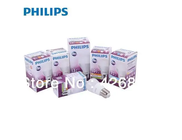 PHILIPS LED verlichting E27 cap 220 V 240 V 8 W lamp, Een ronde ... PHILIPS LED verlichting E27 cap 220 V 240 V 8 W lamp, Een ronde ...