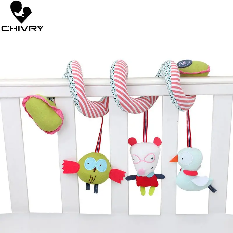 

Chivry Infant Cute Toys Baby Crib Revolves Around The Bed Stroller Playing Toy Crib Lathe Hanging Newborn Baby Rattles Mobiles