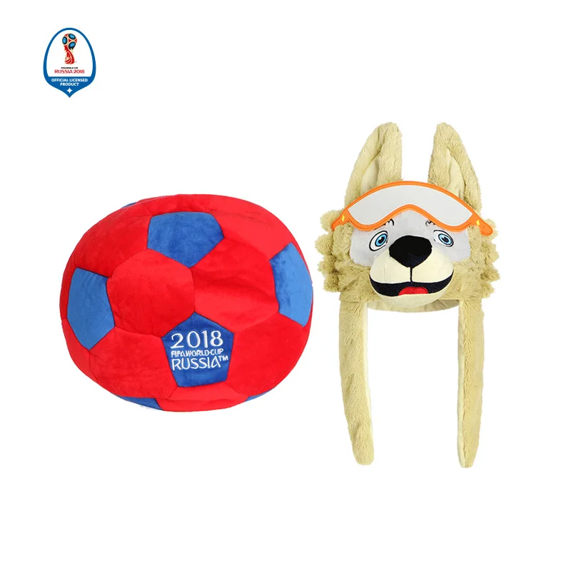 

Mascot Plush Wolf Hat Cartoon Animal Style Kids Cap Soft Toys Flip Ball Brand Designer Top Quality Diameter 22cm 151