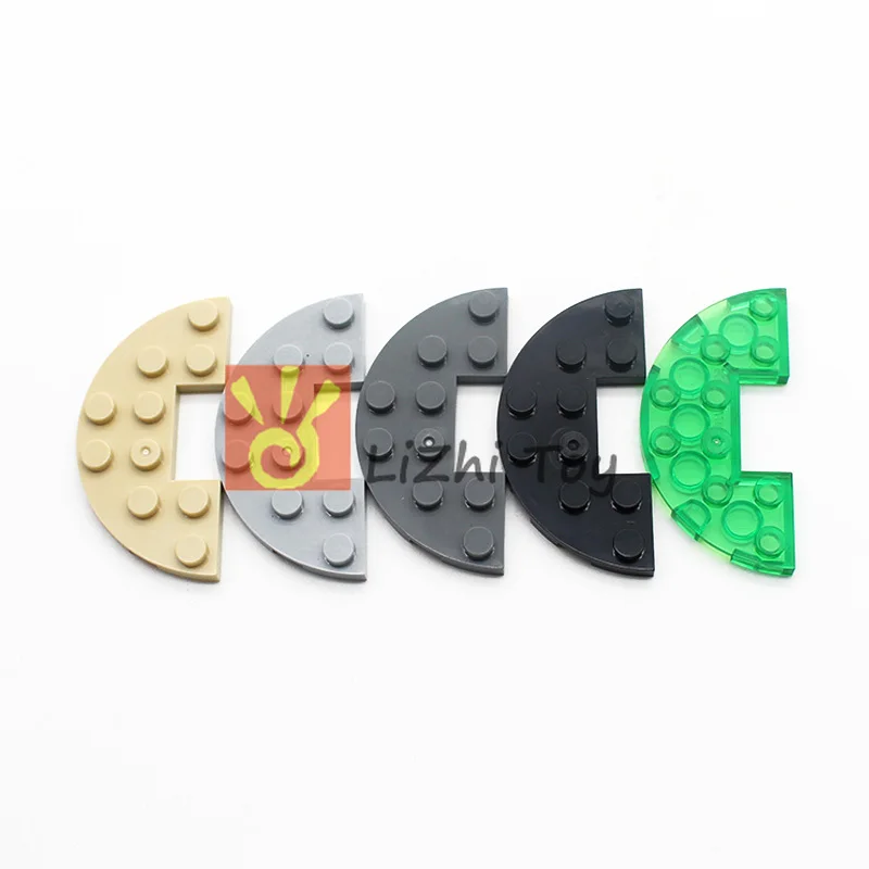 

MOC Brick Parts 18646 Plate Round Half 3x6 with 1x2 Cutout Classic Piece Building Block Toy Accessory