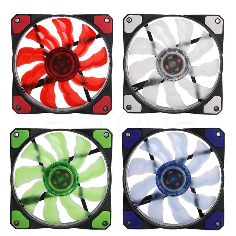 

CPU Cooler Cooling Fan with LED Light 3-Pin/4-Pin 120mm PWM PC Computer Case New hot