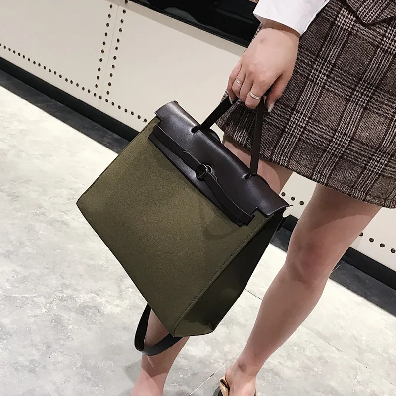 

European Retro Fashion Female Big Tote bag 2019 New Women's Designer Handbag Quality PU Leather Women Shoulder Messenger Bag C74