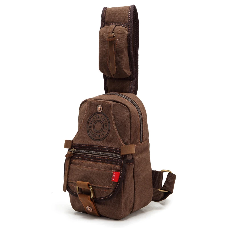 

Men Canvas Chest Shoulder Bag Military Tactical Camouflag Casual Men Crossbody Bag Multifunction Back Pack Travel Man Bag