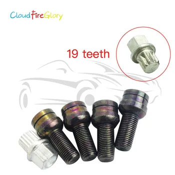 

CloudFireGlory For VW Golf Jetta Passat Audi A4 A6 A8 TT x5 Set Anti-theft Wheel Screw Bolt Lock Nut Key Adapter 8D0601139F 007