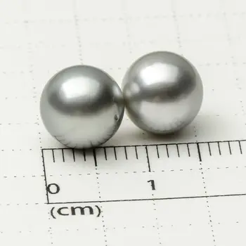 

Silver Gray High Luster Tahitian Sea Cultured Loose Pearl Undrilled Pair 8.1mm