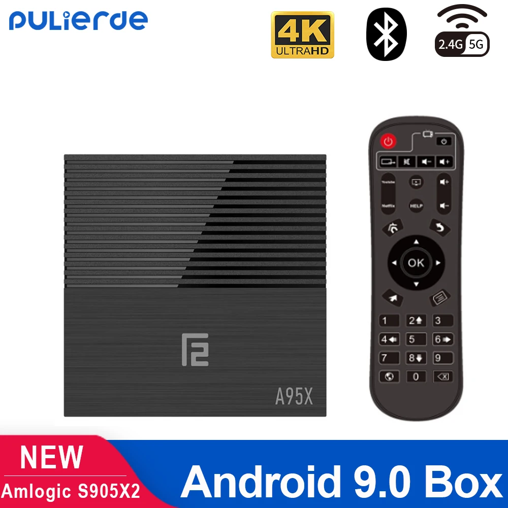 PULIERDE 4GB 32GB 64GB Android 9.0 TV Box Amlogic S905X2 2.4GHz 5GHz WiFi Bluetooth4.2 H.265 4K Set top box PULIERDE 4GB 32GB 64GB Android 9.0 TV Box Amlogic S905X2 2.4GHz 5GHz WiFi Bluetooth4.2 H.265 4K Set top box