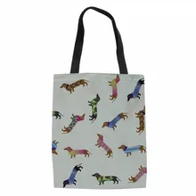 ThiKin 3D милая Одежда для собак принт женские холщовые сумки модная сумка через плечо для подростка девушка ткань шоппер сумка