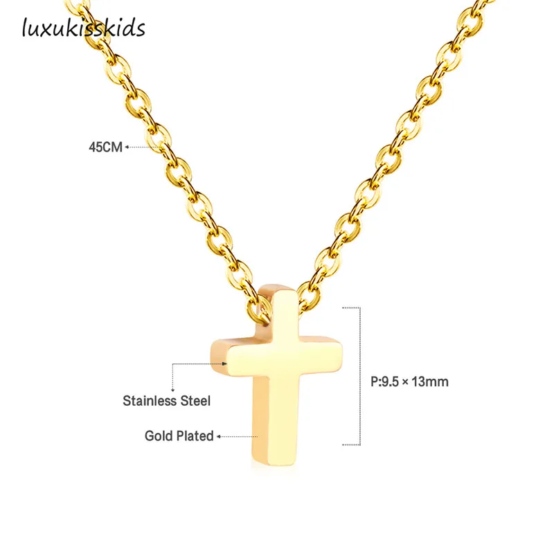 LUXUKISSKIDS Heart Pendants Necklaces Stainless Steel Choker Link Chain Gold Women/Men Necklace set hot Jewelry collares collier