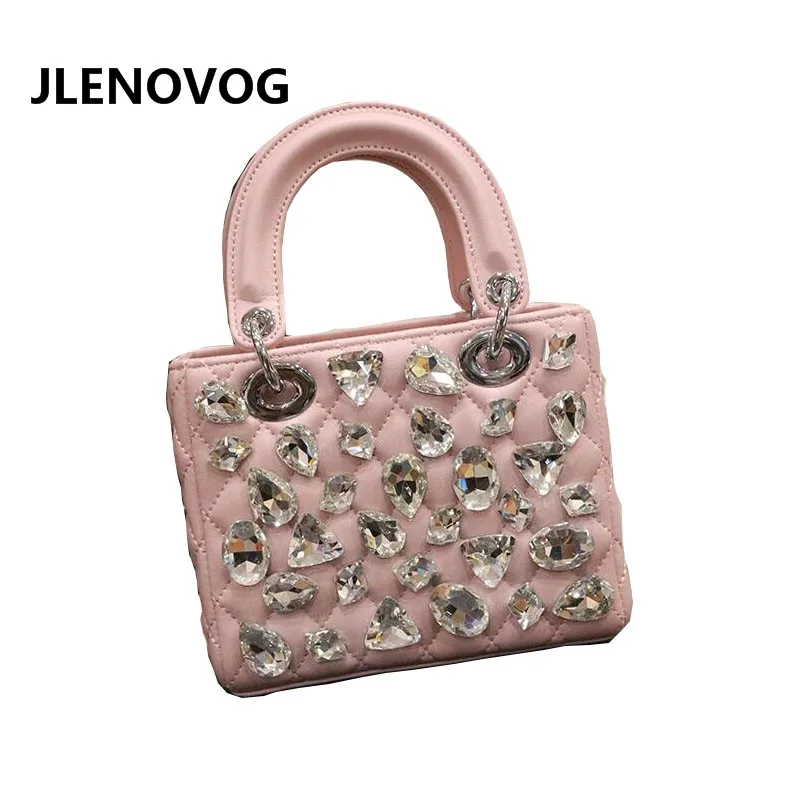 

One-shoulder diagonal hand soft soft household line spring new tide women fashion elegant set rhinestones wild bag