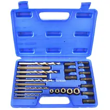 Screw Extractor Drill Guide Broken Screw Bolts Removal Tool Set AT2237