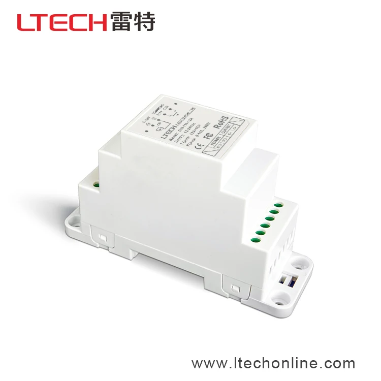 

DIN-711-12A ;DIN-Rail 1-10V LED Dimming Driver; DC12-24V input;12A*1CH output; 0-10V, 1-10V, 10V PWM or push button