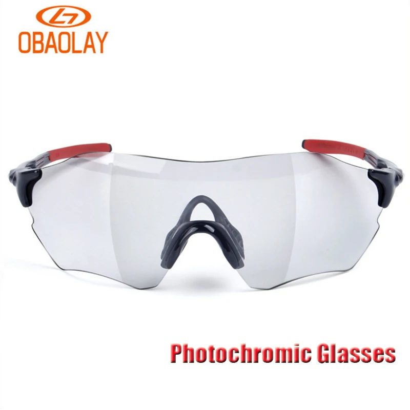 

Obaolay Cycling Glasses Men Mountain Bike Goggles MTB Bicycle Eyewear Photochromic Variable Color Cycling Sunglasses Ciclismo
