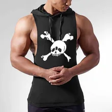 С капюшоном Быстросохнущий дышащий мужской жилет для бега баскетбольный Топ для тренировок спортивный жилет для фитнеса футболка для бега