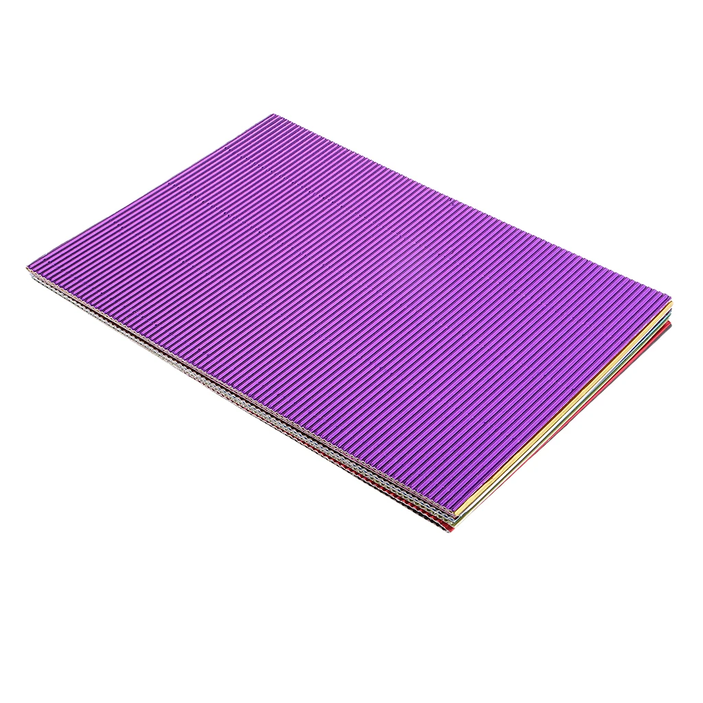 10pcs Novelty Corrugated Craft Paper Corrugated Cardboard Colorful 300x210mm