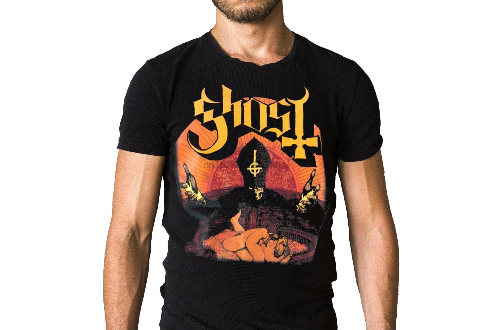 

Ghost Band Infestissumam 2013 Album Cover T-Shirt Summer Short Sleeves Cotton T Shirt Fashion