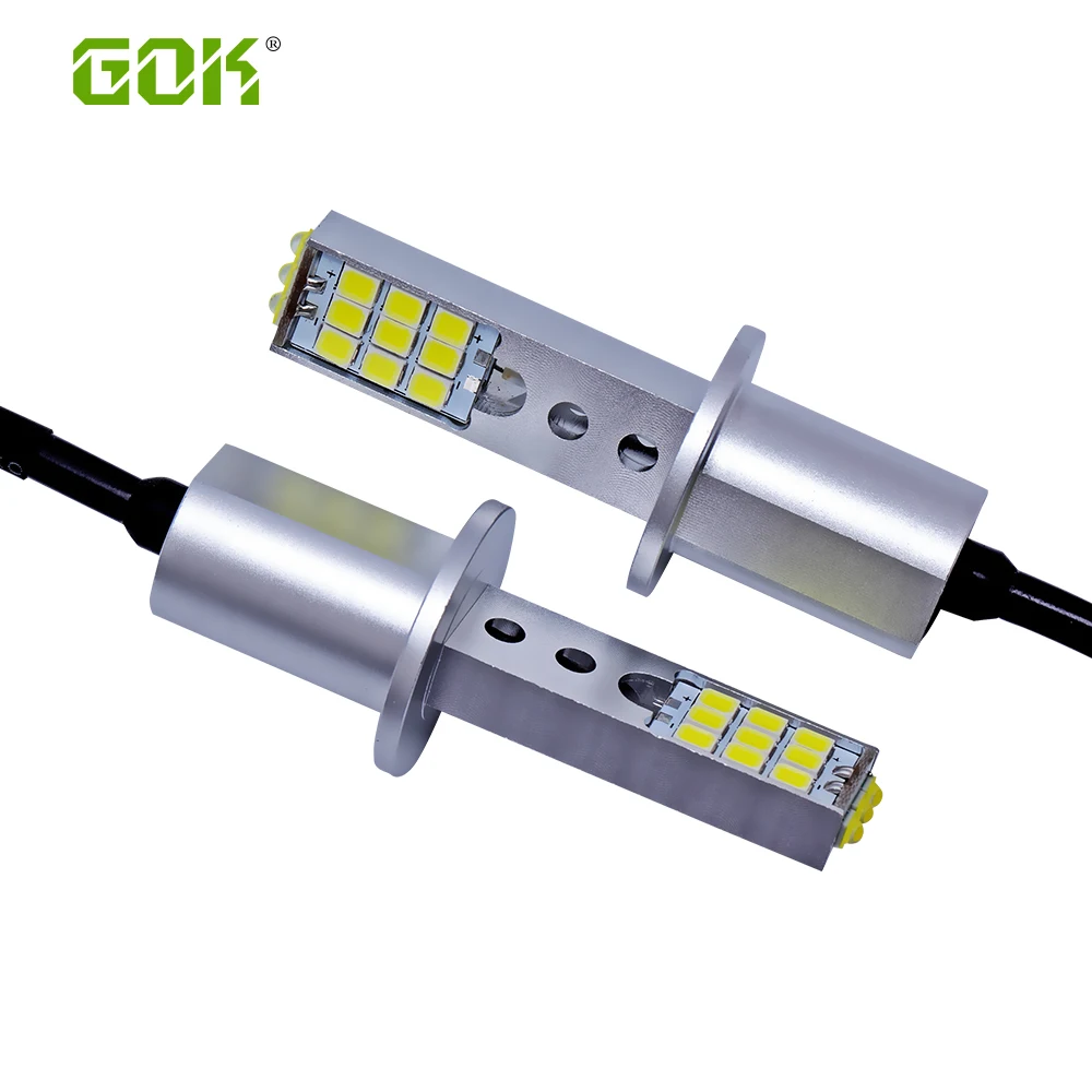 

2pcs White h1 h3 18SMD 2835 led cree chip 24w H1 LED Replacement Bulb For Car Fog Light