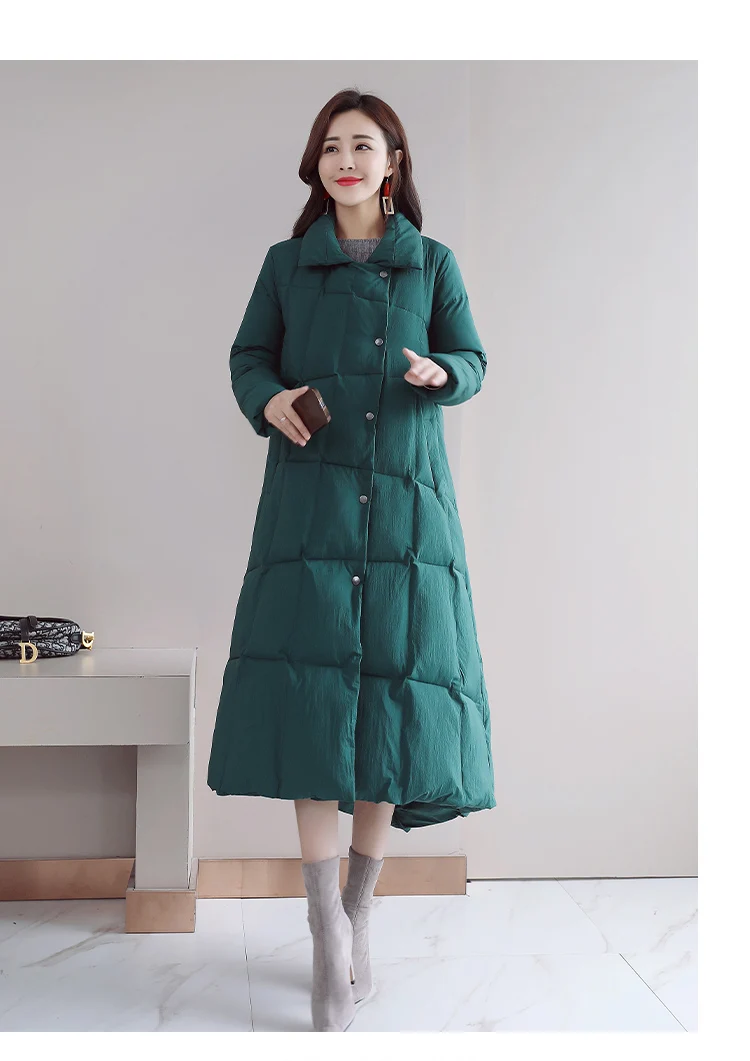 Новое зимнее пуховое хлопковое пальто, Высококачественная модная женская одежда, длинная Свободная Женская хлопковая куртка большого размера, зимняя теплая парка