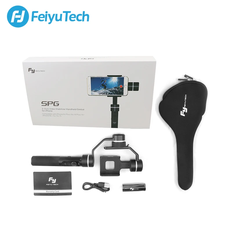 FeiyuTech Feiyu SPG Gimbal 3 оси брызг ручной карданный стабилизатор для iPhone X 8 7 6 Plus смартфон