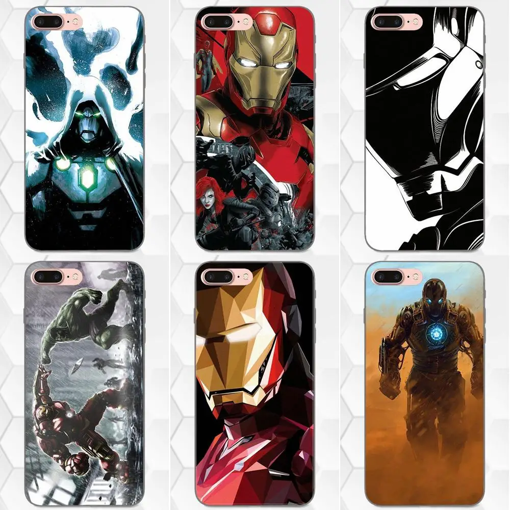 

For Xiaomi Redmi Note 2 3 4 4A 4X 5 5A 6 6A Plus Pro S2 Y2 Soft TPU Cases Fundas Marvel Comics Ironman Art