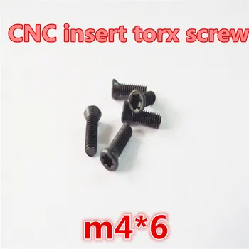 

100pcs m4*6 steel with black oxide insert torx screw replaces carbide inserts CNC accessories lathe tool blade cutter bar