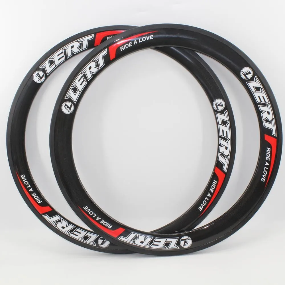 

2Pcs New LERT 700C 50mm+60mm Road bicycle 3K UD 12K full carbon fibre bike wheels clincher rims basalt brake surface Free ship