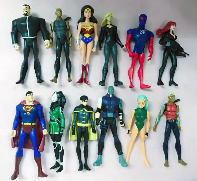 Экшн-фигурка Лот из 12 DCU юстиция Aqualad Robin Atom Aquagirl Savage канарка свободная | Игрушки и
