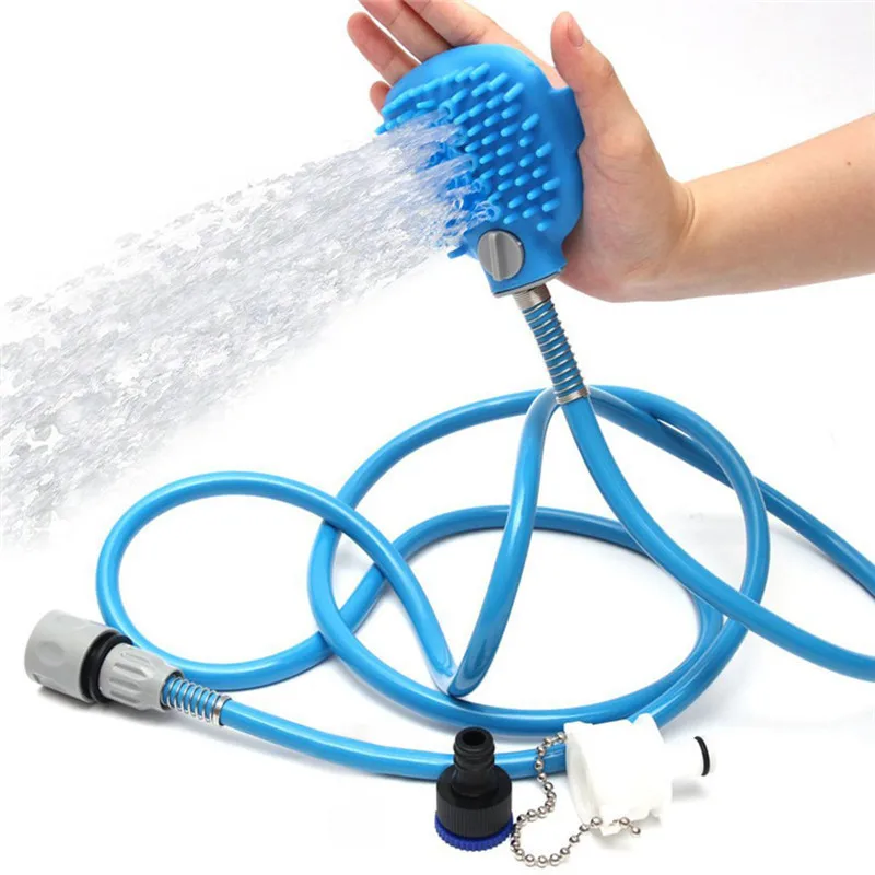 96pcs/Lot New p et Tool Scrubber and Sprayer Pet Bathing Tool Silicone Hand Massage Glove Water Wash and Brush Cleaning