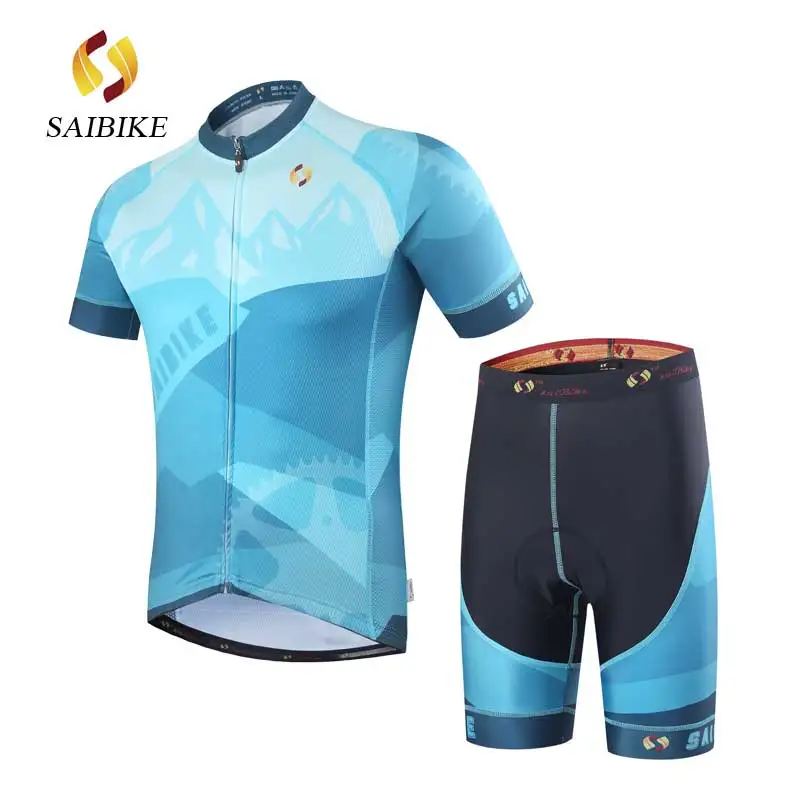 SaiBike Велоспорт Джерси нагрудник шорты комплект roupa de ciclismo для мужчин лето горный велосипед одежда MTB Горный дышащий велосипед одежда - Цвет: short sets