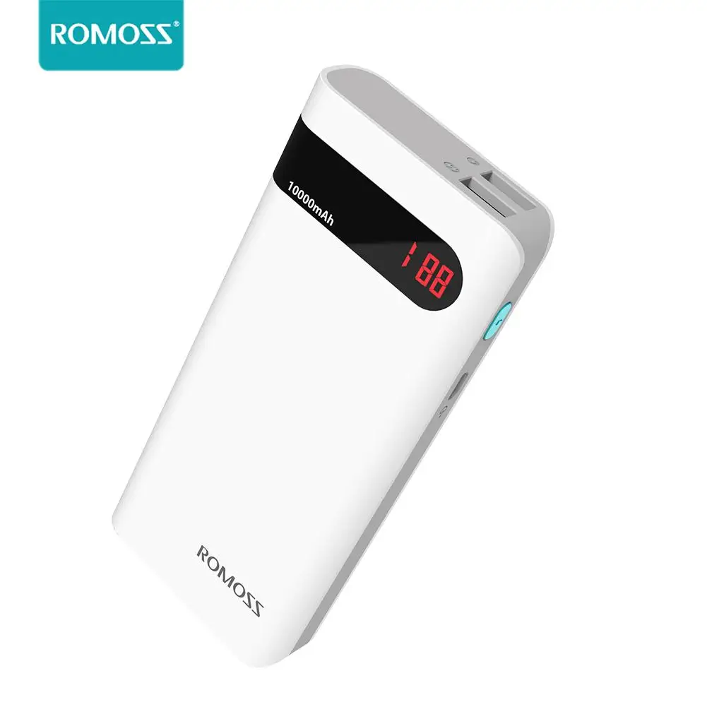 

Original ROMOSS Sense 4P External Battery 10400mAh LCD Mobile Power Bank Fast Charging Sense4P For iPhone X 7 plus Xiaomi Huawei