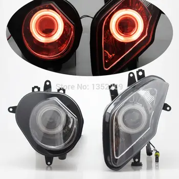 

For 2009-2014 BMW S1000RR LED HID 35w Red Demon Eyes Projector Headlight Assembly Custom New