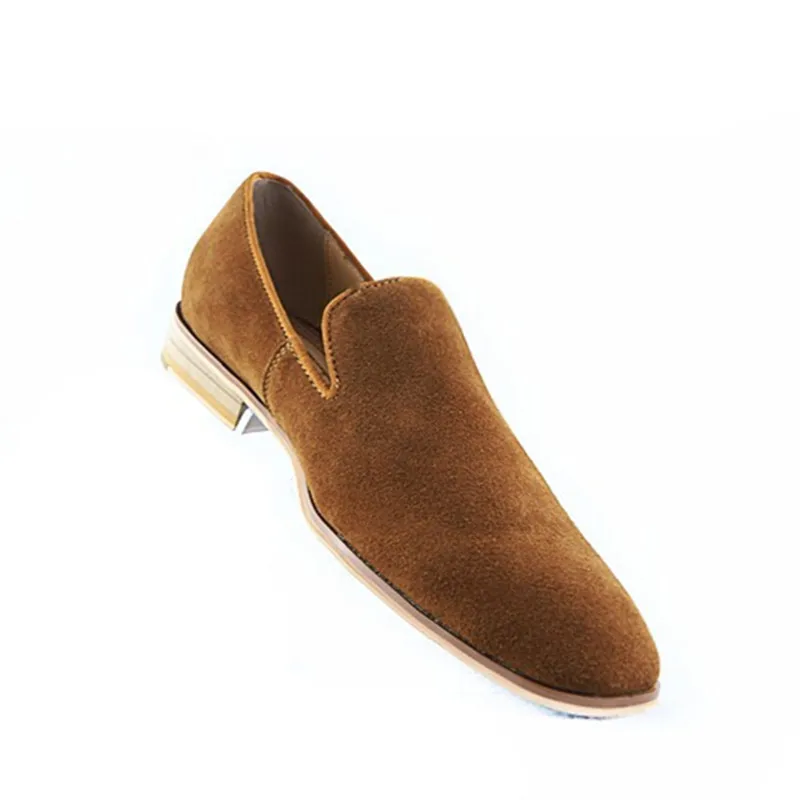 

Spring Autumn Brown Men Casual Leather Smoking Shoes Comfortable Solid Slip On Dress Men Loafers Breathable Driving Shoes