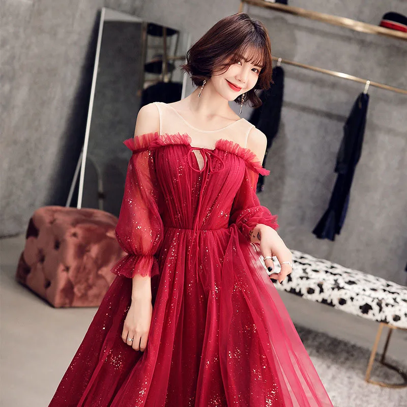 Женское платье новое женское вечернее платье с вырезом лодочкой элегантное красное тонкое Бандажное платье летнее платье длинное платье vestidos - Цвет: 1