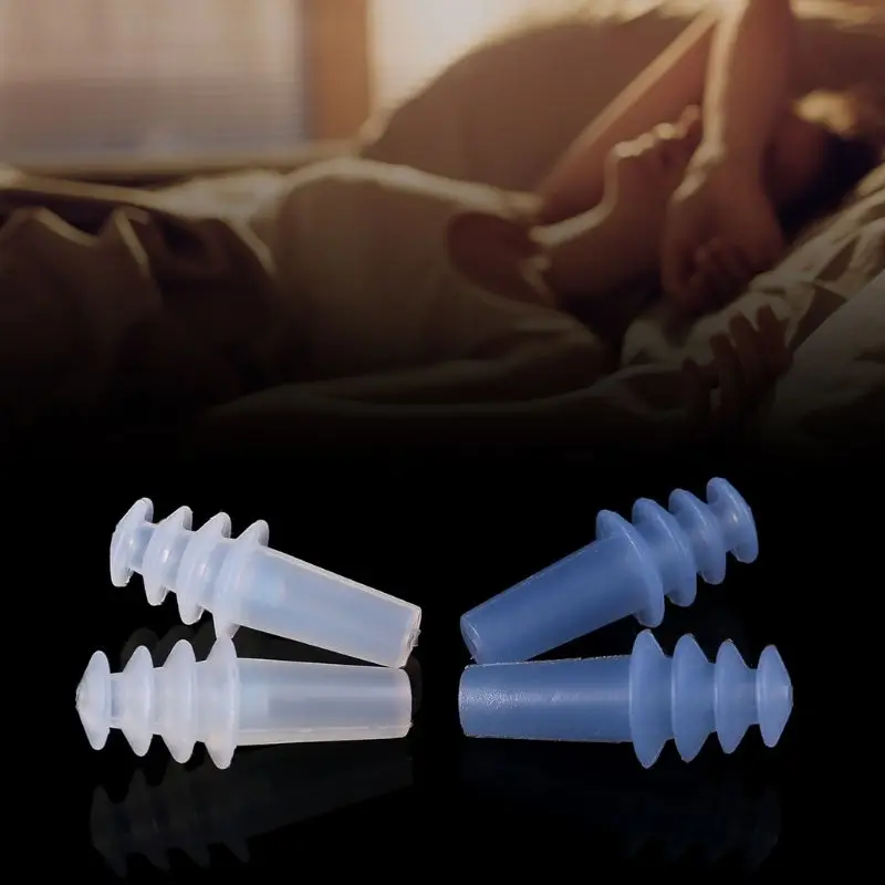 

1 Pair Noise Cancelling Hearing Protection Earplugs Food Grade Silicone Flight Earplugs Travel Sleep