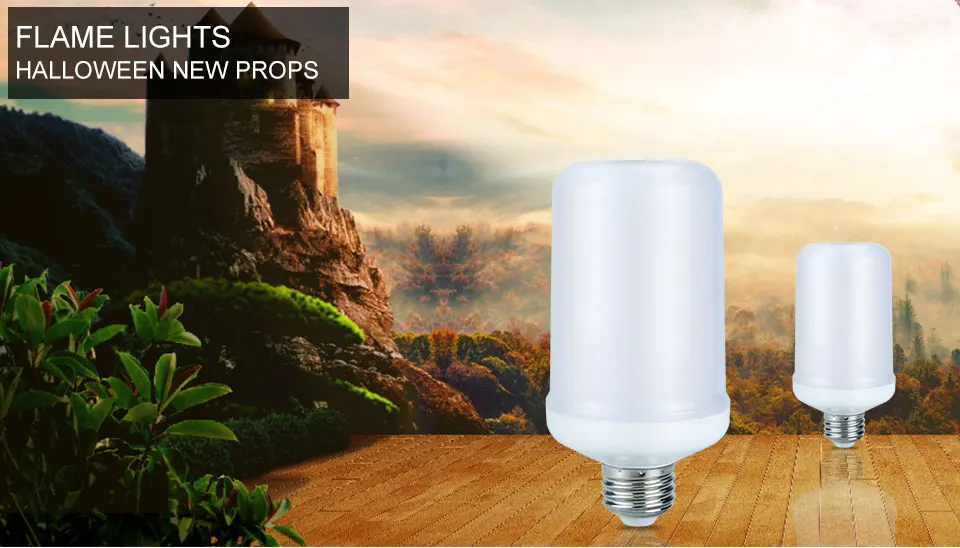 Foxanon E27 110V 220V LED Corn Bulb E26 light lantern Simulated Flicker Flame Effect Dynamic Novelty Christmas Decoration lamps01 01