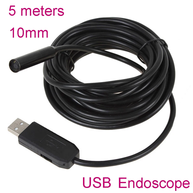 

Gakaki 10MM Lens 5M Usb Endoscope Inspection Endoscoop Camera Underwater Borescope Mini Industrial Camera Micro Cam For Windows