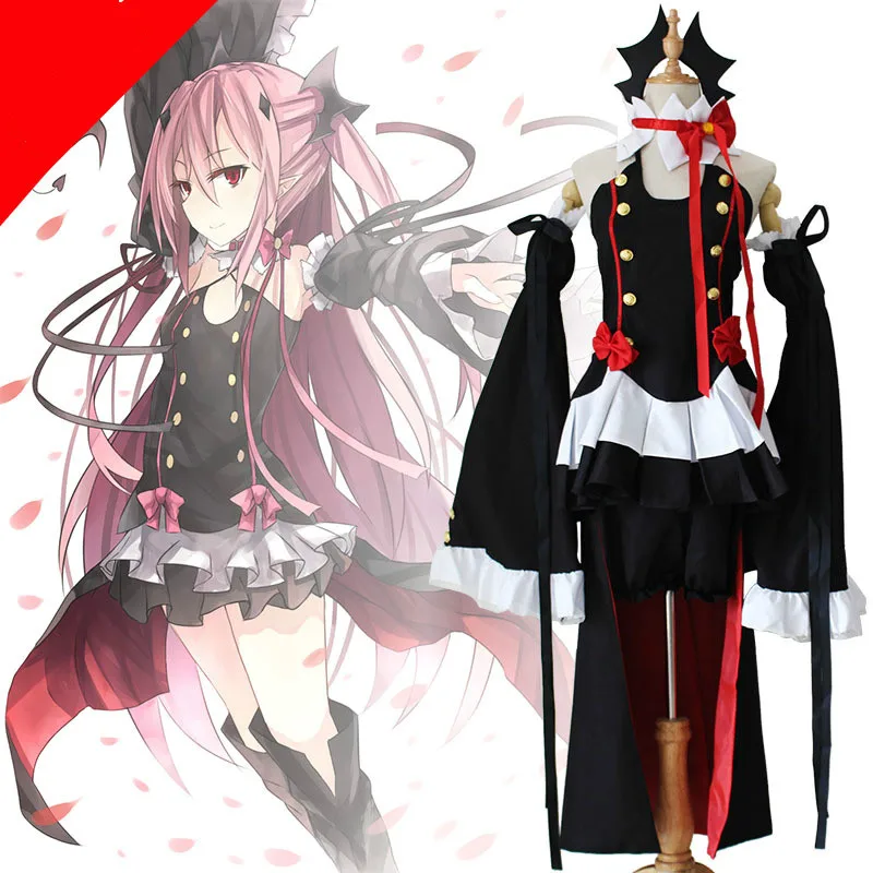 

Anime Krul Tepes Cosplay Owari No Seraph Of The End Krul Tepes Wigs Cosplay Costumes Lolita Dress Vampire Uniforms