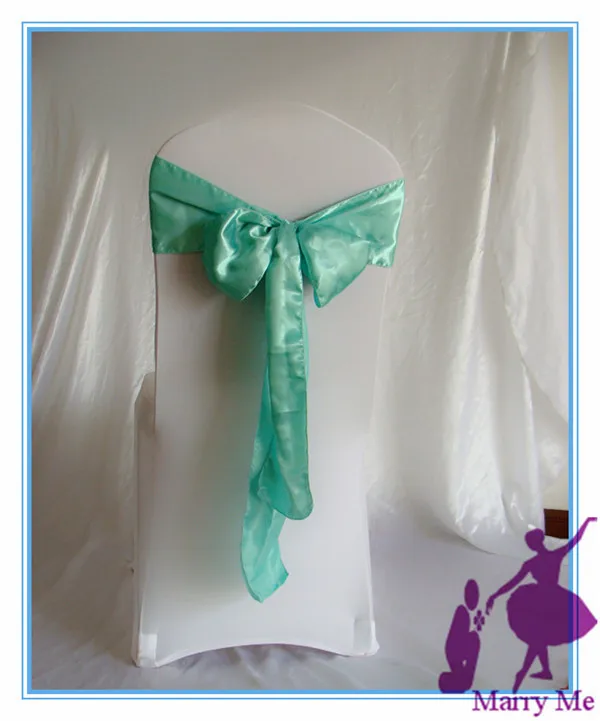 Wedding Satin sashes ribbon back chair bow tie, wedding decoration