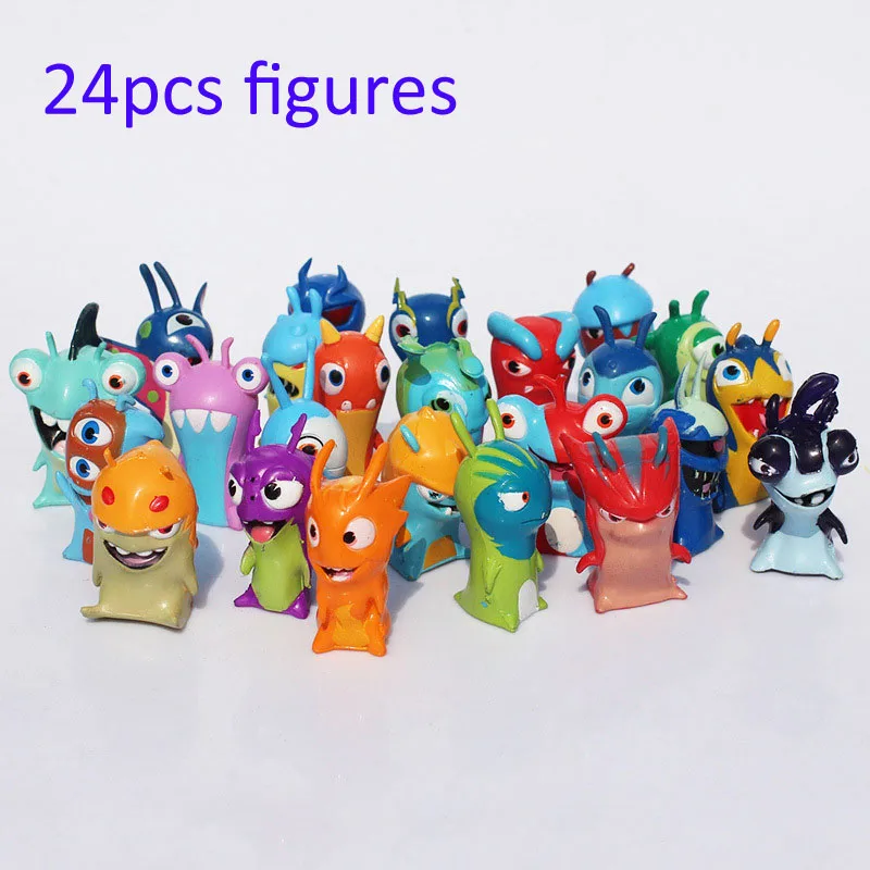 New 24 models Cartoon Anime Slugterra  Action Figures Mini  Slugterra PVC Figures Toys Gifts for Children ninja turtles toys Action & Toy Figures