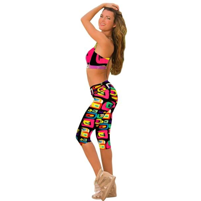 

New Legging Women Print Summer Style Pants Capris Women Leggins Pants Thin and Soft Mid Calf Legging Female Oc11