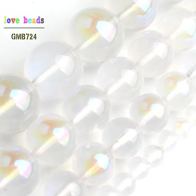

4/8/10/12mm Nature Stone Beads Milky White Moonstone Round Loose Beads for Jewelry Making DIY Bracelet 15inches
