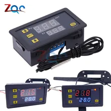 W3230 DC 12V AC 110V 220V 20A светодиодный цифровой регулятор температуры Термостат Термометр контроль температуры переключатель Датчик метр