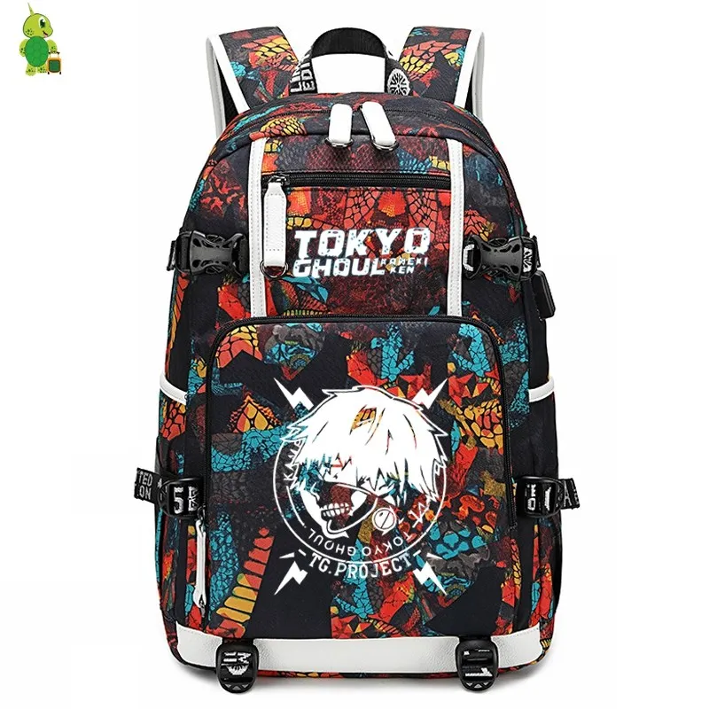 Anime Tokyo Ghoul Backpack School Bags for Teenage Girls Boys Large Capacity Laptop Backpack Fashion Travel Bags Casual Rucksack - Color: 3